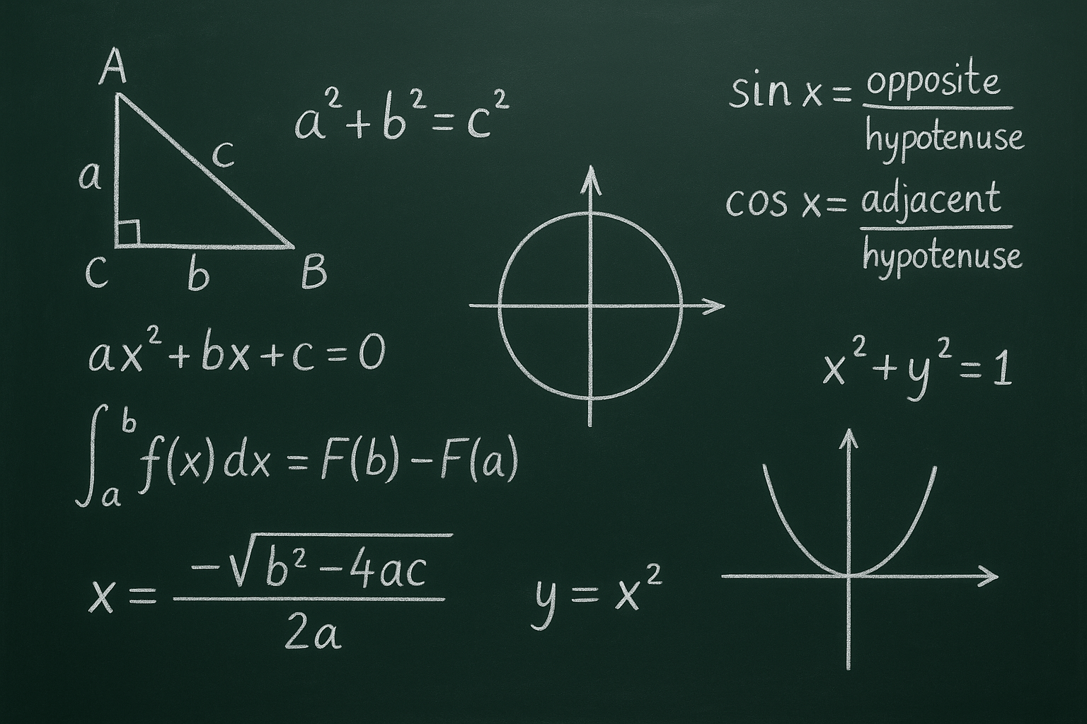 Tablica charakteryzująca matematyczne wzory min